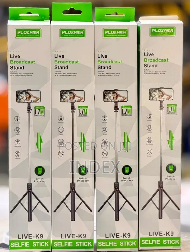 Plokama Live LED Broadcast Tripod Stand for Smartphones
