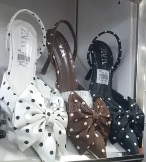 Zara Open and Low Heel Dotted Ahoes