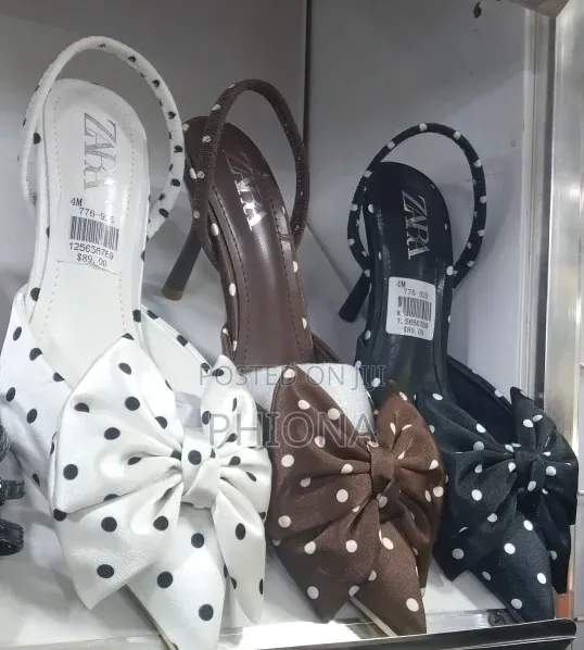 Zara Open and Low Heel Dotted Ahoes