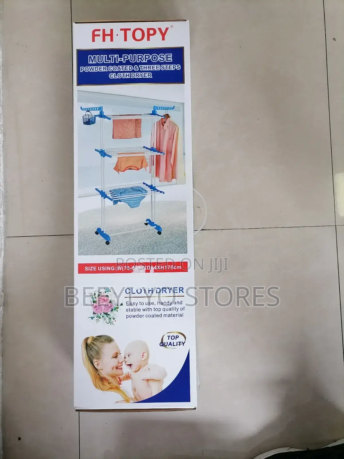 -TOPY Multi-Purpose Floor Standing Clothes Drying Rack.