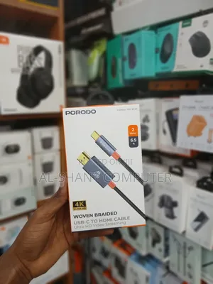 Porodo Woven Braided USB-C to Hdmi Cable