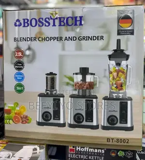 Bosstech 3-in-1 Blender, Chopper and Grinder (Model: BT-8002).