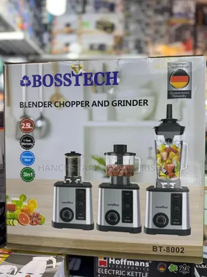 Bosstech 3-in-1 Blender, Chopper and Grinder (Model: BT-8002).