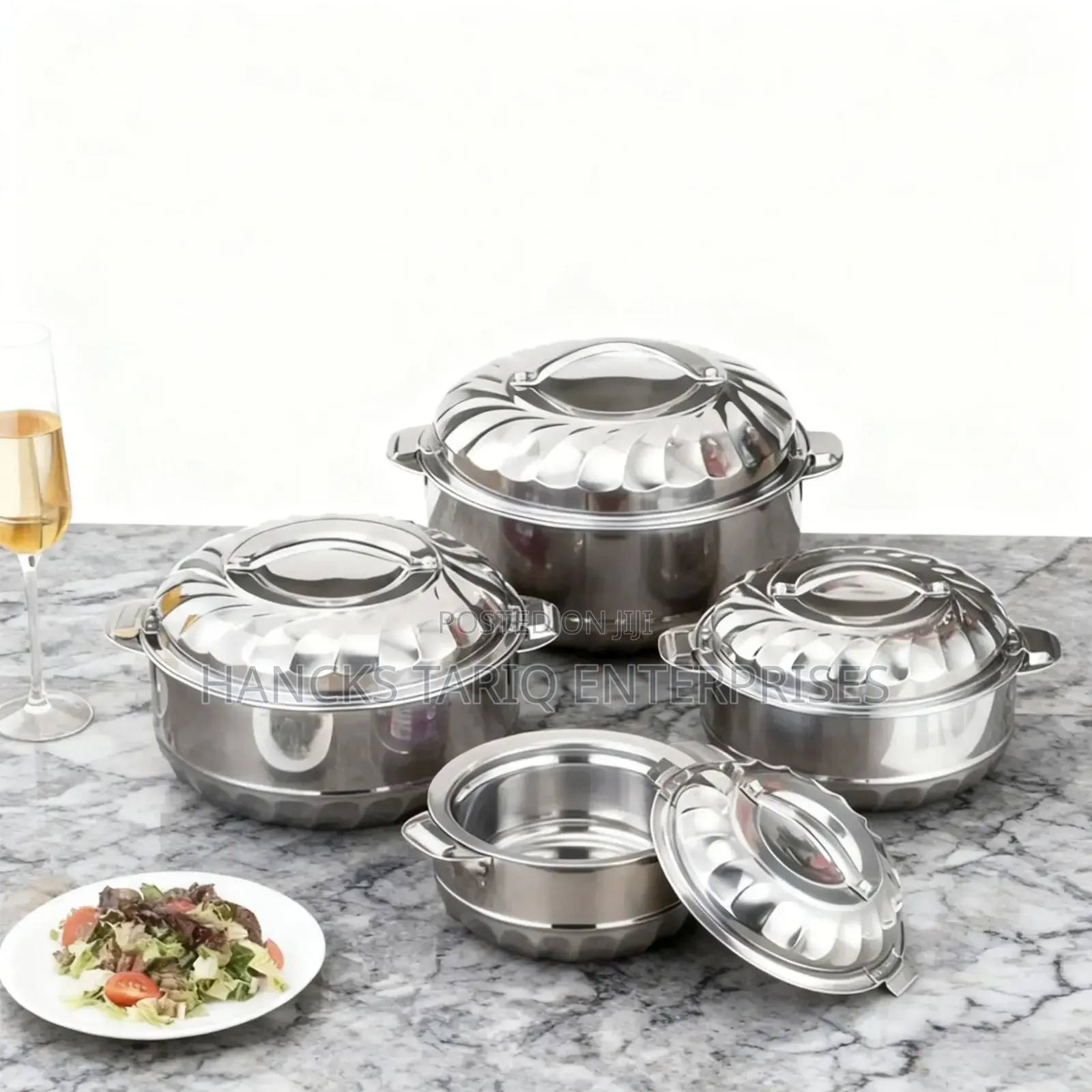 Stainless Steel Casserole / Hot Pot Set ("Fresh Box").