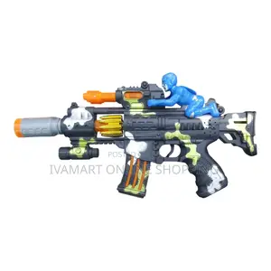 Military Toy Gun for Kids With Sound, Smoke Vibration