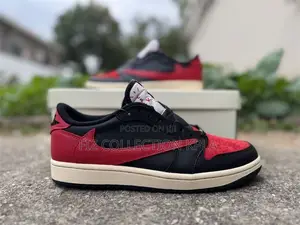Original Travis Scott X Air Jordan 1 Low Bred Concept Sneakers