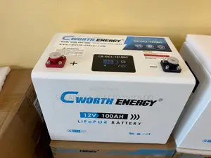 12V 100Ah Cworth Lithium Solar Battery LiFePO4 With LCD Display