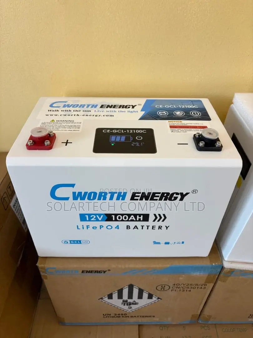 Cworth 100Ah 12V LiFePO4 Battery | 1280Wh Solar Storage