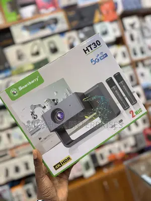 Smartbarry HT30 HDR Smart Projector With Dual Wireless Microphones