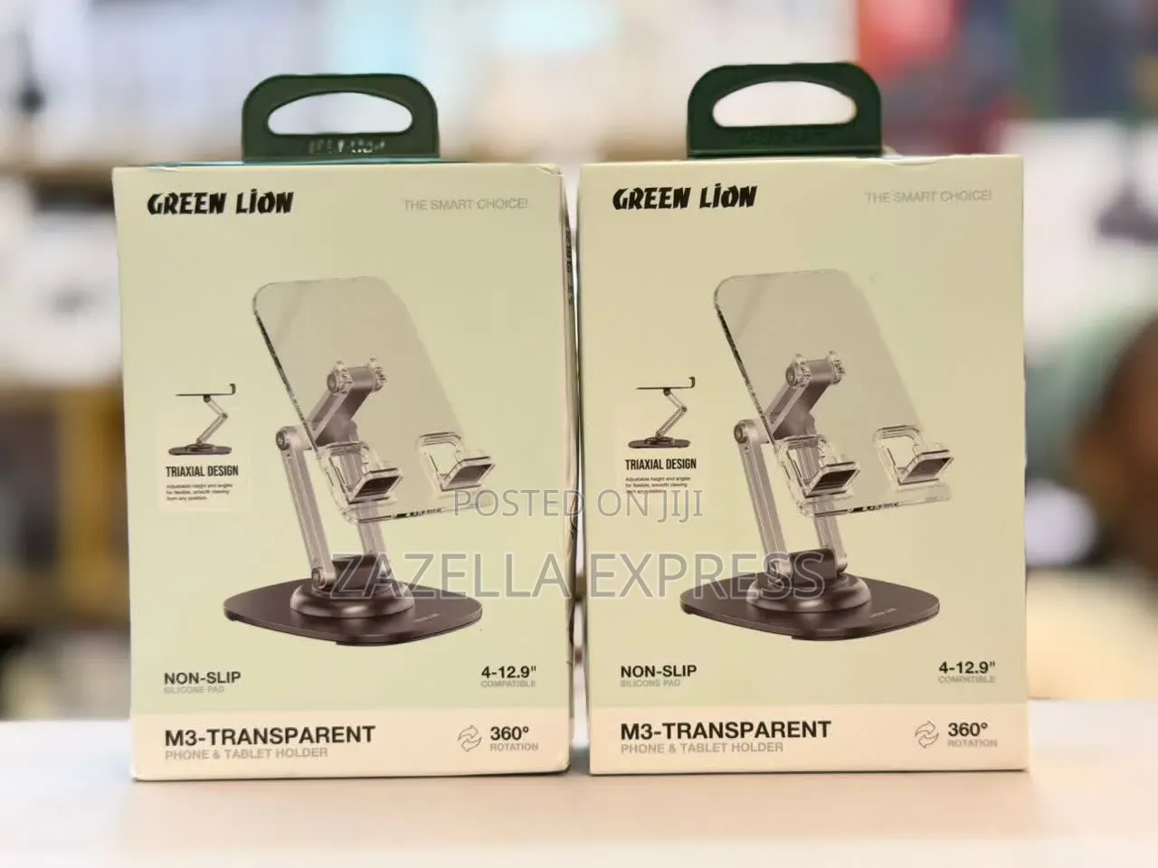 Green Lion M3 Foldable Phone Tablet Holder, 360° Rotation, 3-Axis