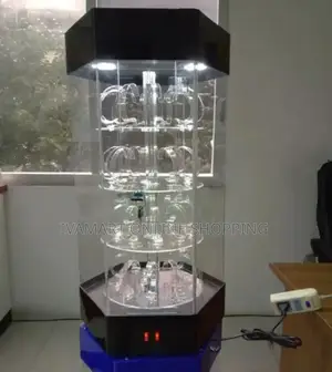 Electric Rotating LED Watch Display Stand