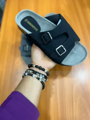 Birkenstock-Style Double-Buckle Sandals / Slides.
