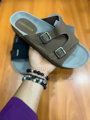 Birkenstock-Style Double-Buckle Sandals / Slides.
