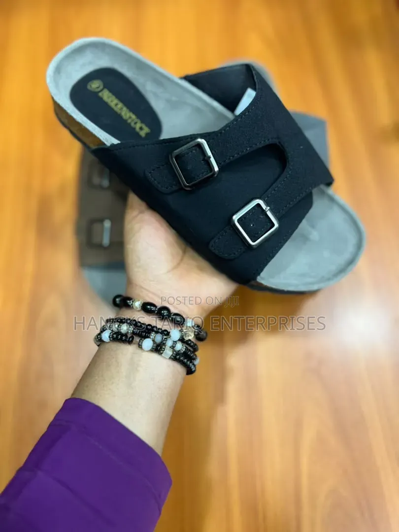 Birkenstock-Style Double-Buckle Sandals / Slides.