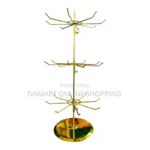 Stainless Steel Metallic Jewelry Rotating Stand