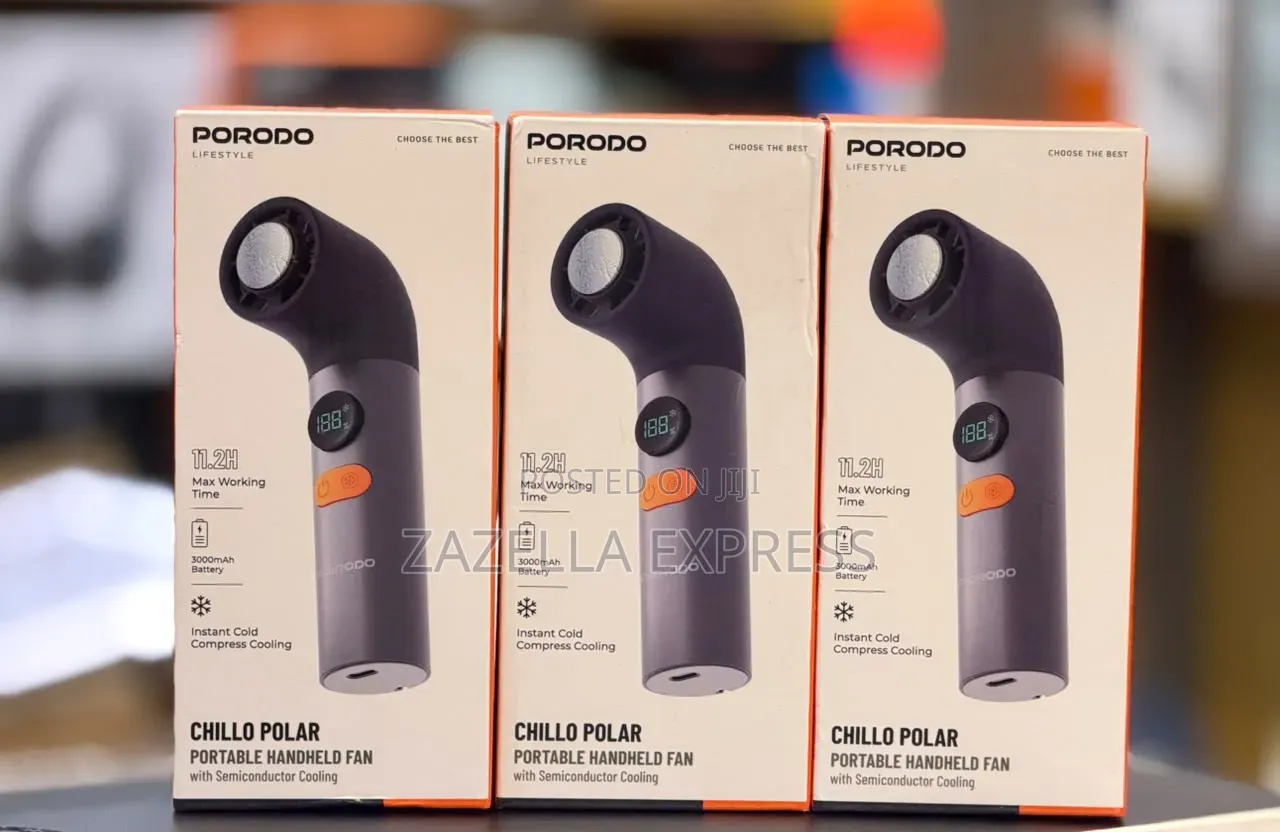 Porodo Chillo Polar Portable Handheld Fan / Semiconductor Cooling Fan