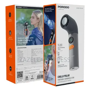 Porodo Chillo Polar Portable Handheld Fan / Semiconductor Cooling Fan