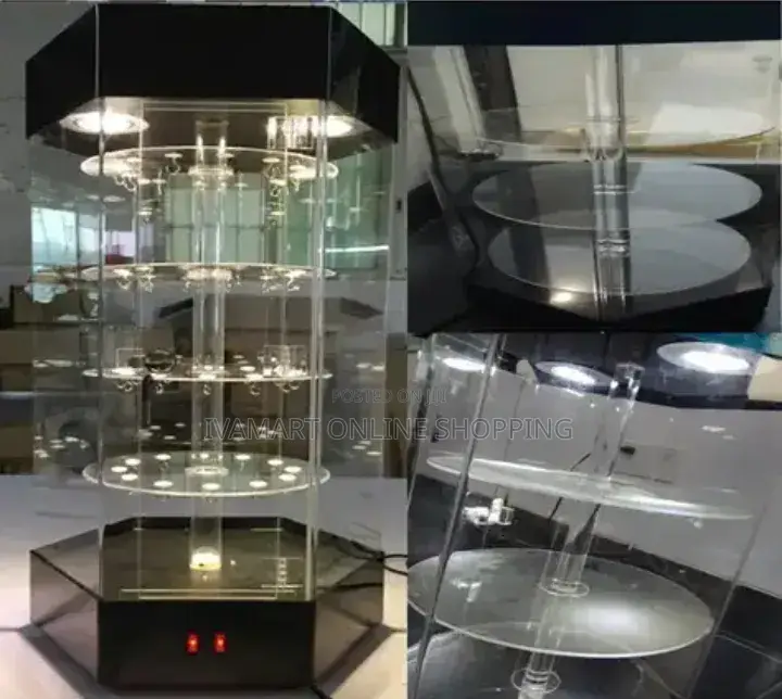 Electric Rotating LED Jewelry Display Stand