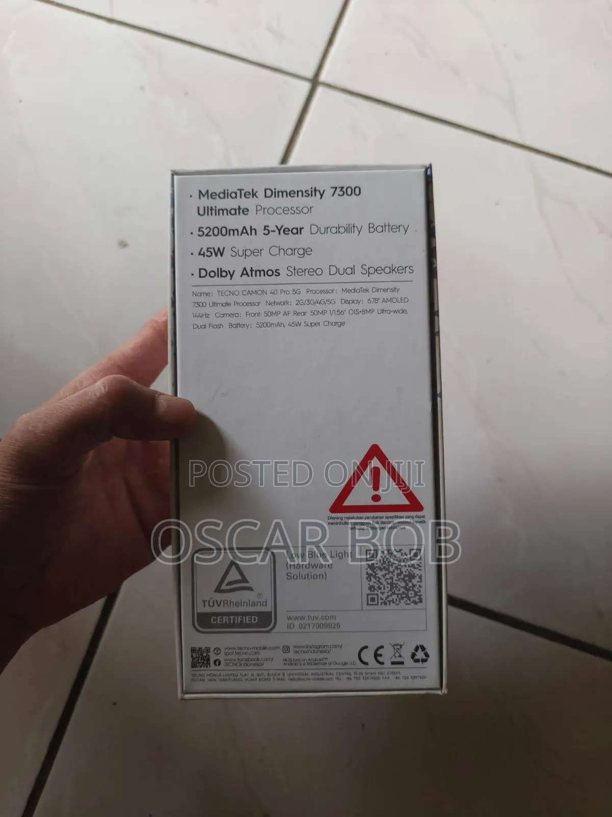 New Tecno Camon 40 Pro 5G 256 GB Black