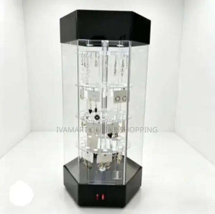 Electric Rotating LED Jewelry Display Stand