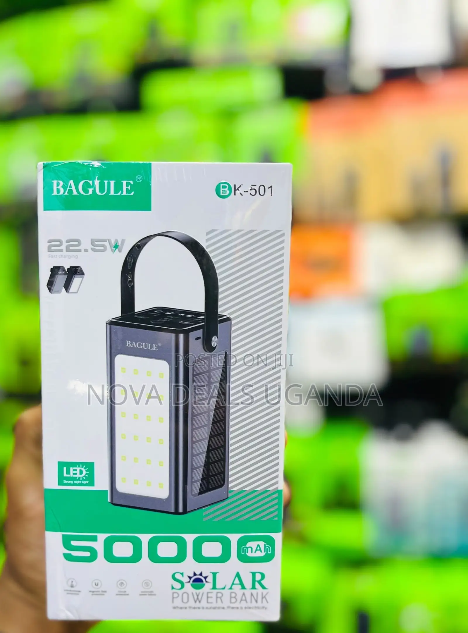 Bagule BK-501 50000mAh Solar Power Bank With LED Light-22.5w