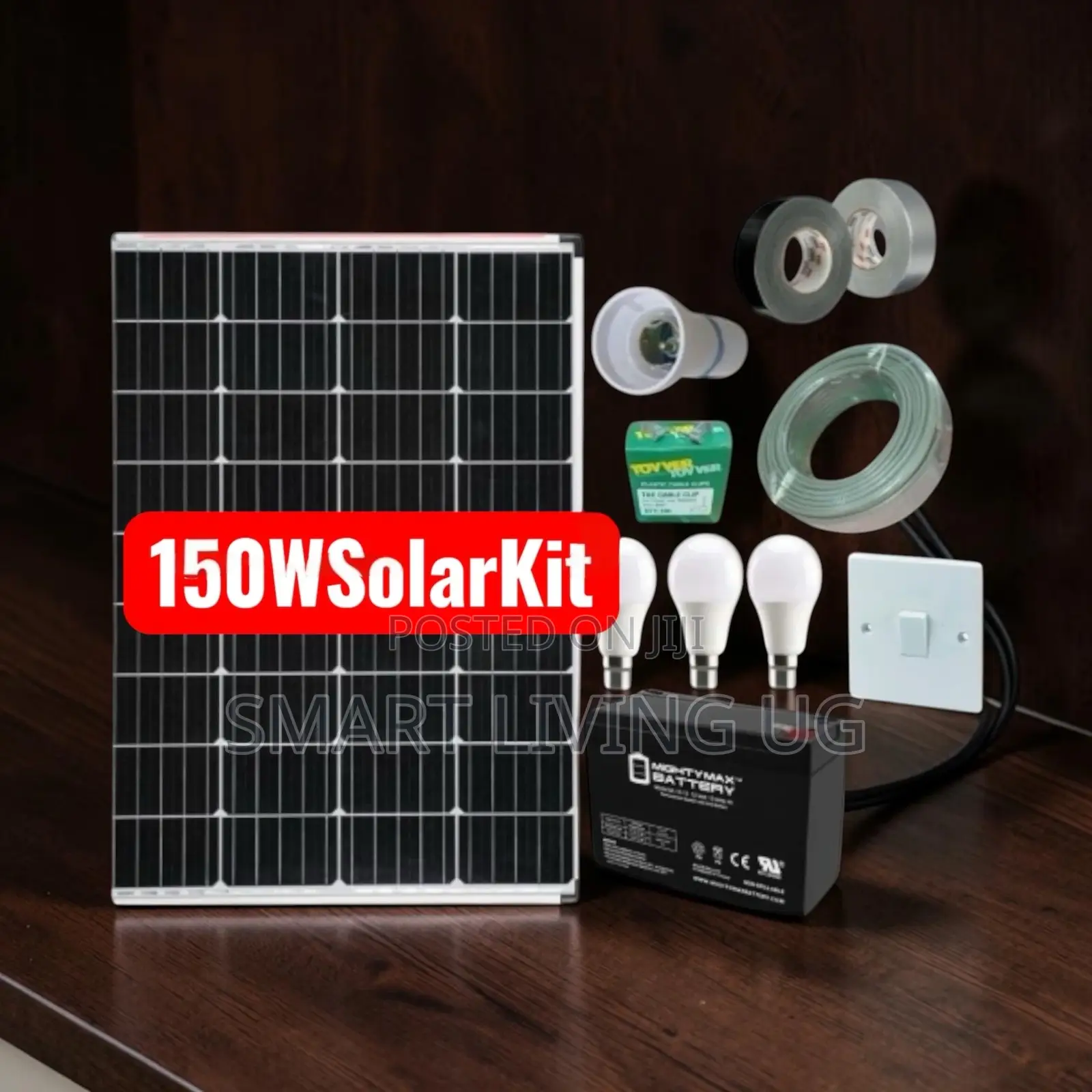 150W All-in-One Solar Kit – Easy Installation Long Backup GH