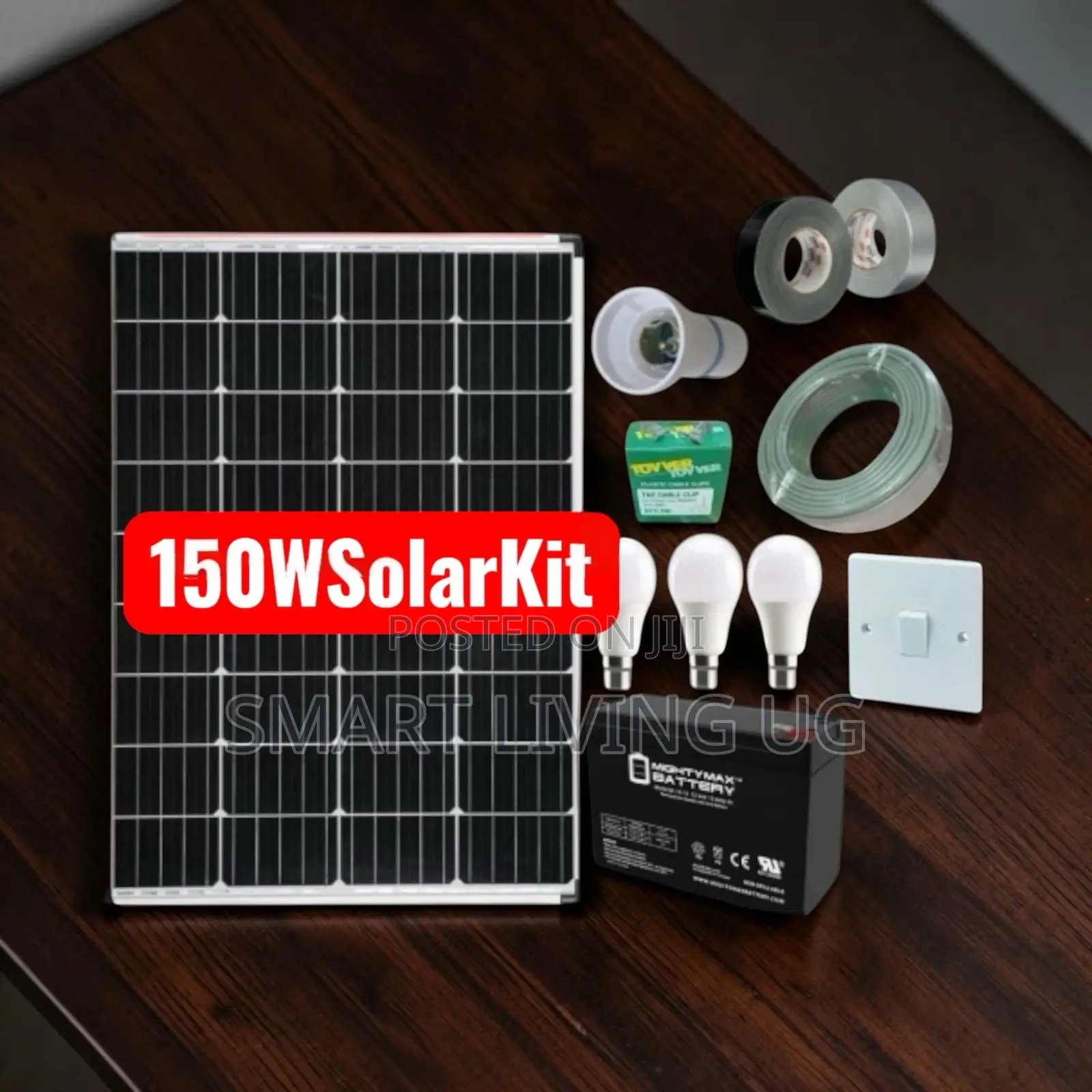 150W All-in-One Solar Kit – Easy Installation Long Backup GH
