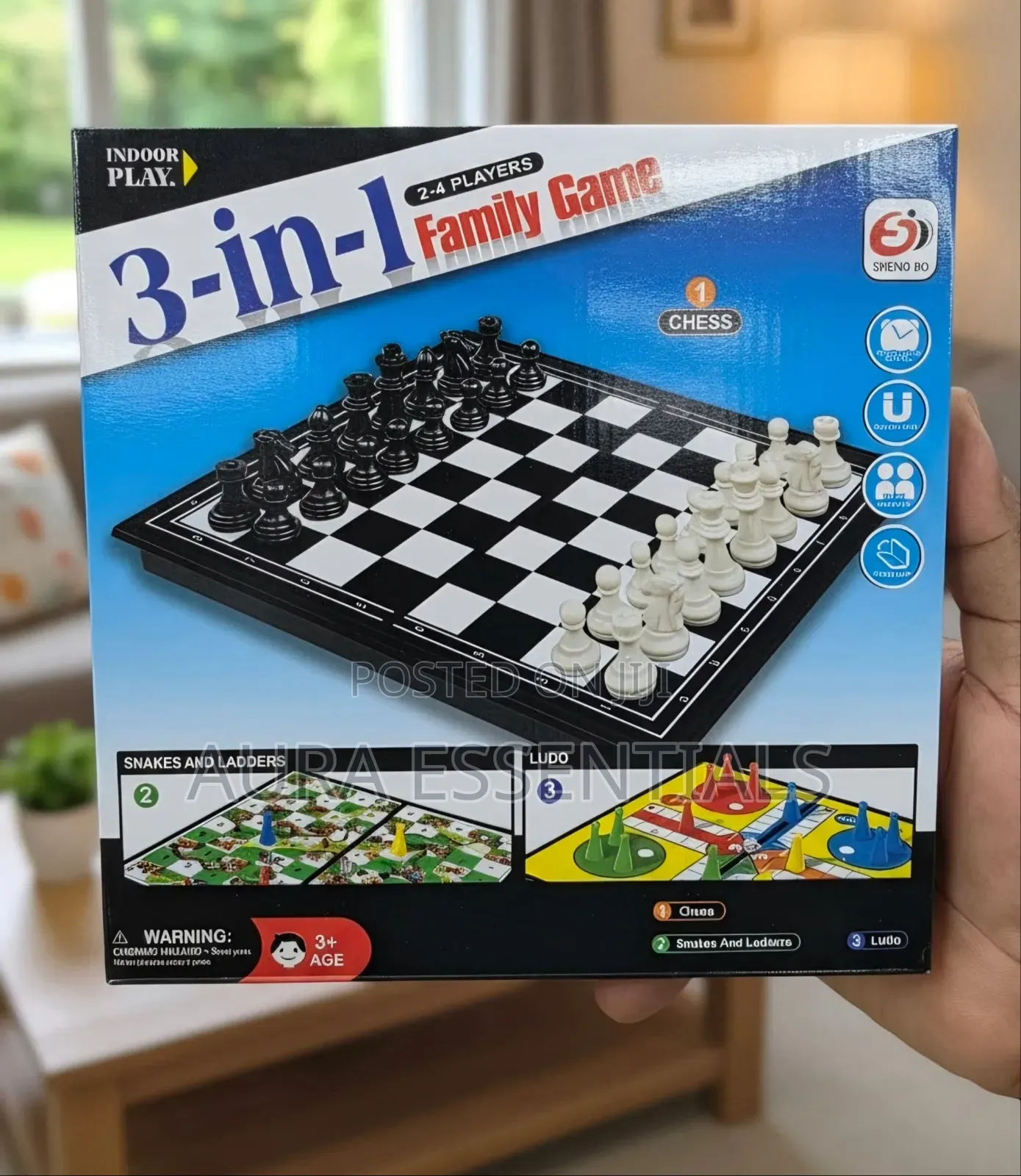 3-in-1 Family Board Game