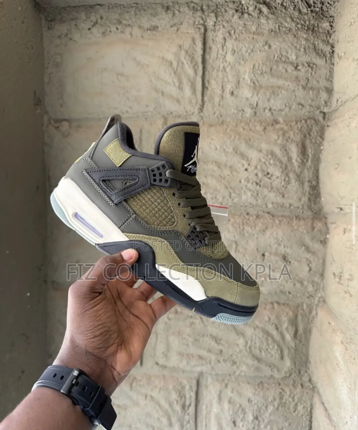 Original Nike Air Jordan 4 Retro SE Craft Medium Olive Sneakers