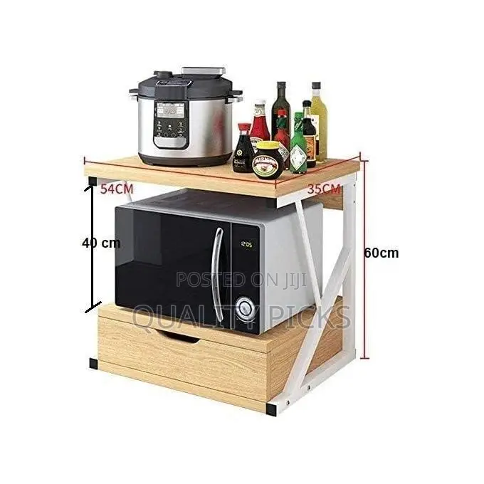 2-Tier Kitchen Baker's Rack Spices Rack With Drawers