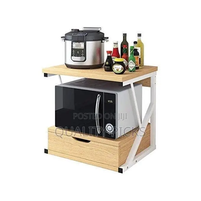 2-Tier Kitchen Baker's Rack Spices Rack With Drawers