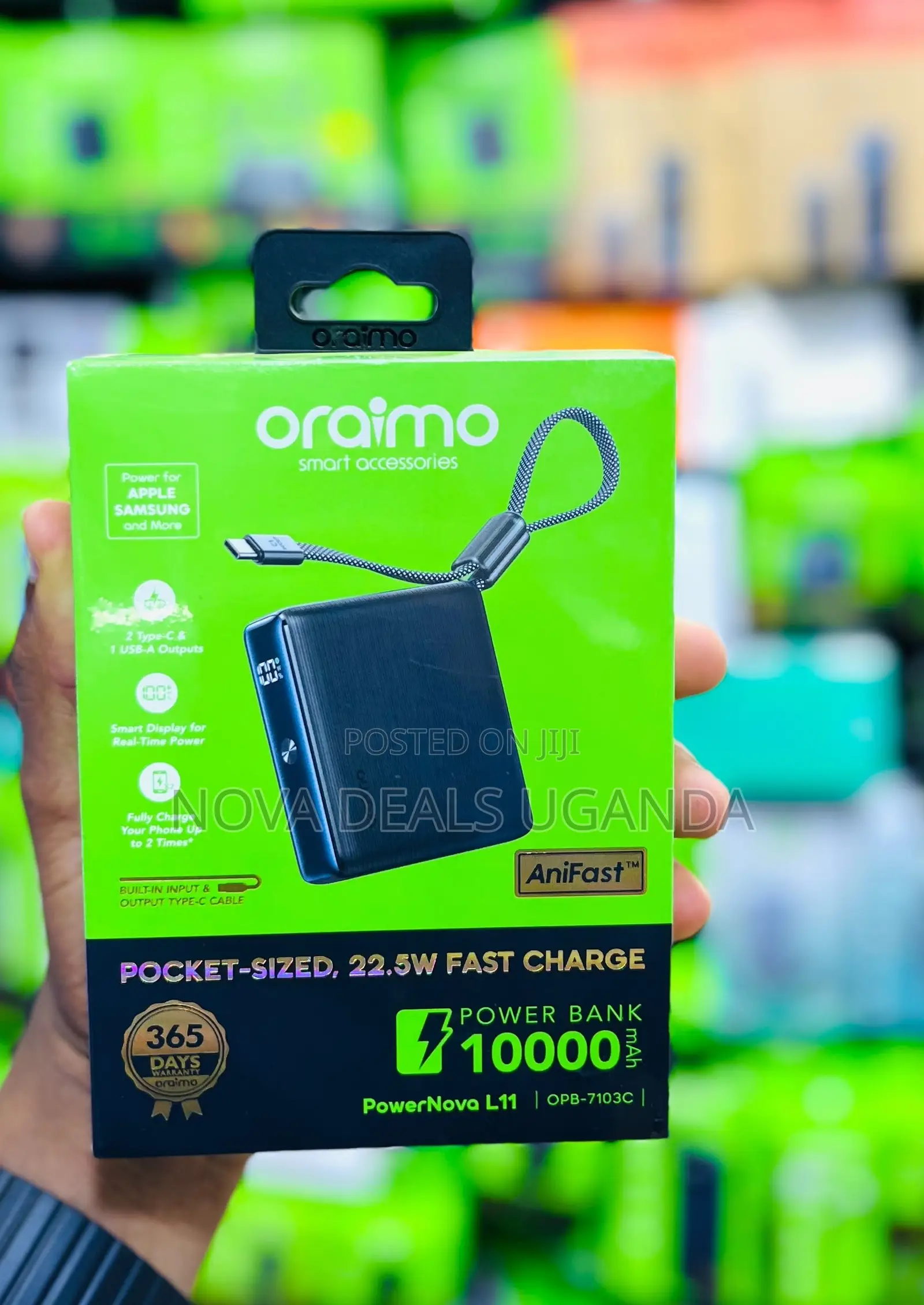 ORAIMO POWERNOVA L11 – 10,000mAh (OPB-7103C) 22.5W AniFast Power Bank