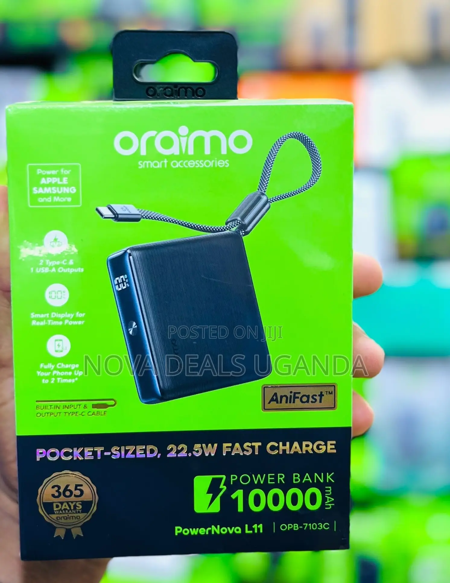 ORAIMO POWERNOVA L11 – 10,000mAh (OPB-7103C) 22.5W AniFast Power Bank