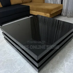 Black Center Table With Black Glass
