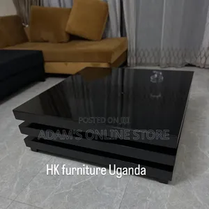 Black Center Table With Black Glass