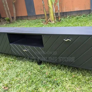 Black TV Stand Unit 182cm Length