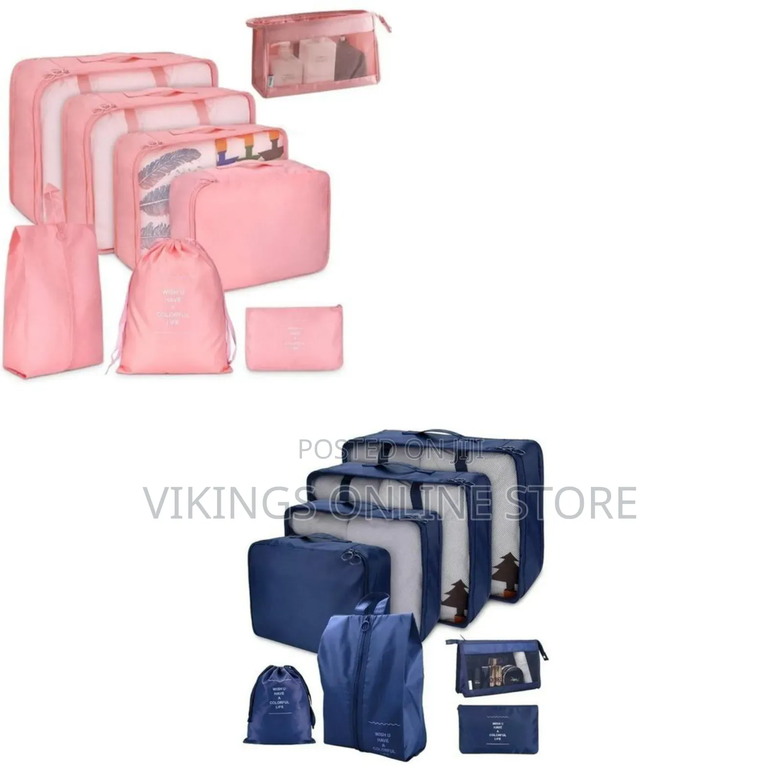 8 PCS Set Double Zippered Packing Cubes Clothes for Travel Organizer