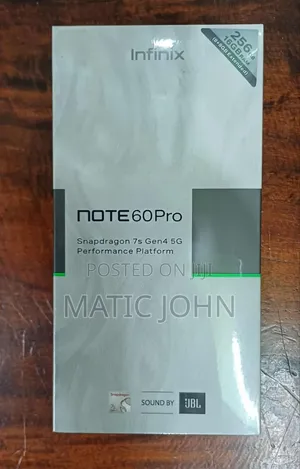 New Infinix Note 60 Pro 256 GB Black
