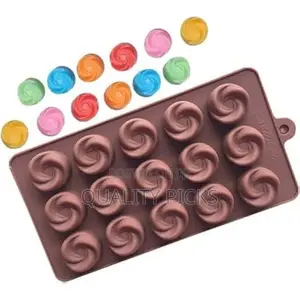 15 Cavity Non-Stick Silicone Chocolate Mould (11x21cm)