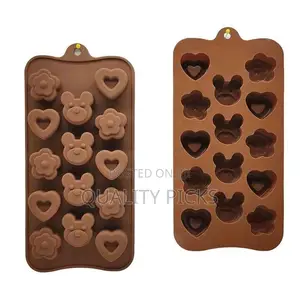 14 Cavity Holes, Non-Stick DIY Candy Flower Heart Bear