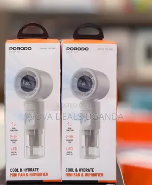Porodo Cool Hydrate Mini Fan Humidifier, 100-Level Speed Control