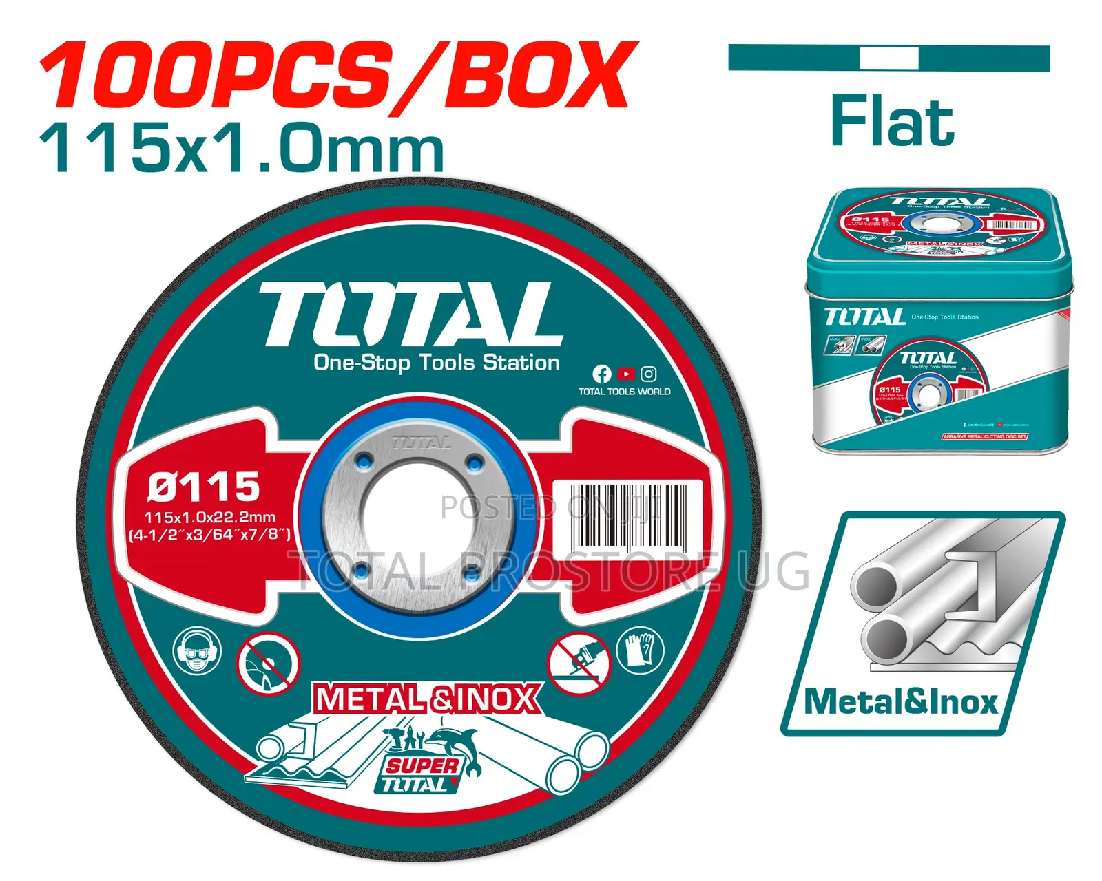 Abrasive Metal Cutting Disc Set 115mm*1.0mm*22.2mm.