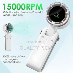 Mini Portable Handheld Turbo Fan Features a 5-Speed Rechargeable