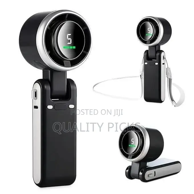 Mini Portable Handheld Turbo Fan Features a 5-Speed Rechargeable
