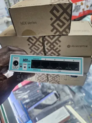 MikroTik RB750r2 hEX Lite 5-Port Wired Router – RouterOS Level 4