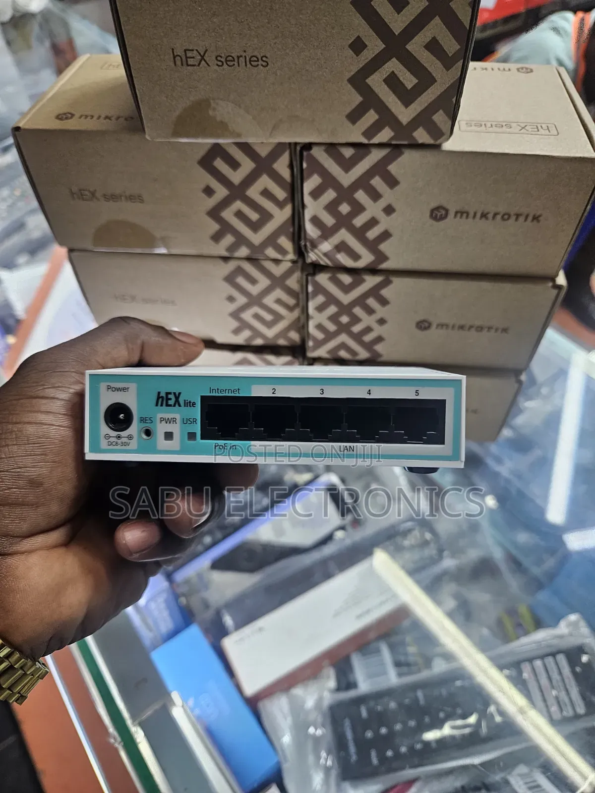 MikroTik RB750r2 hEX Lite 5-Port Wired Router – RouterOS Level 4