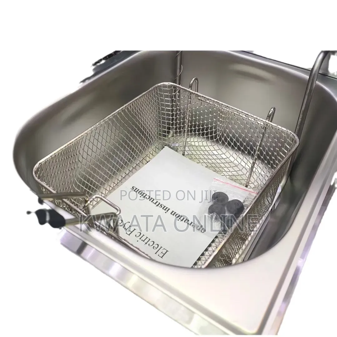 Hoffmans 6L Electric Deep Fryer Commercial With Basket Lid, 2000w