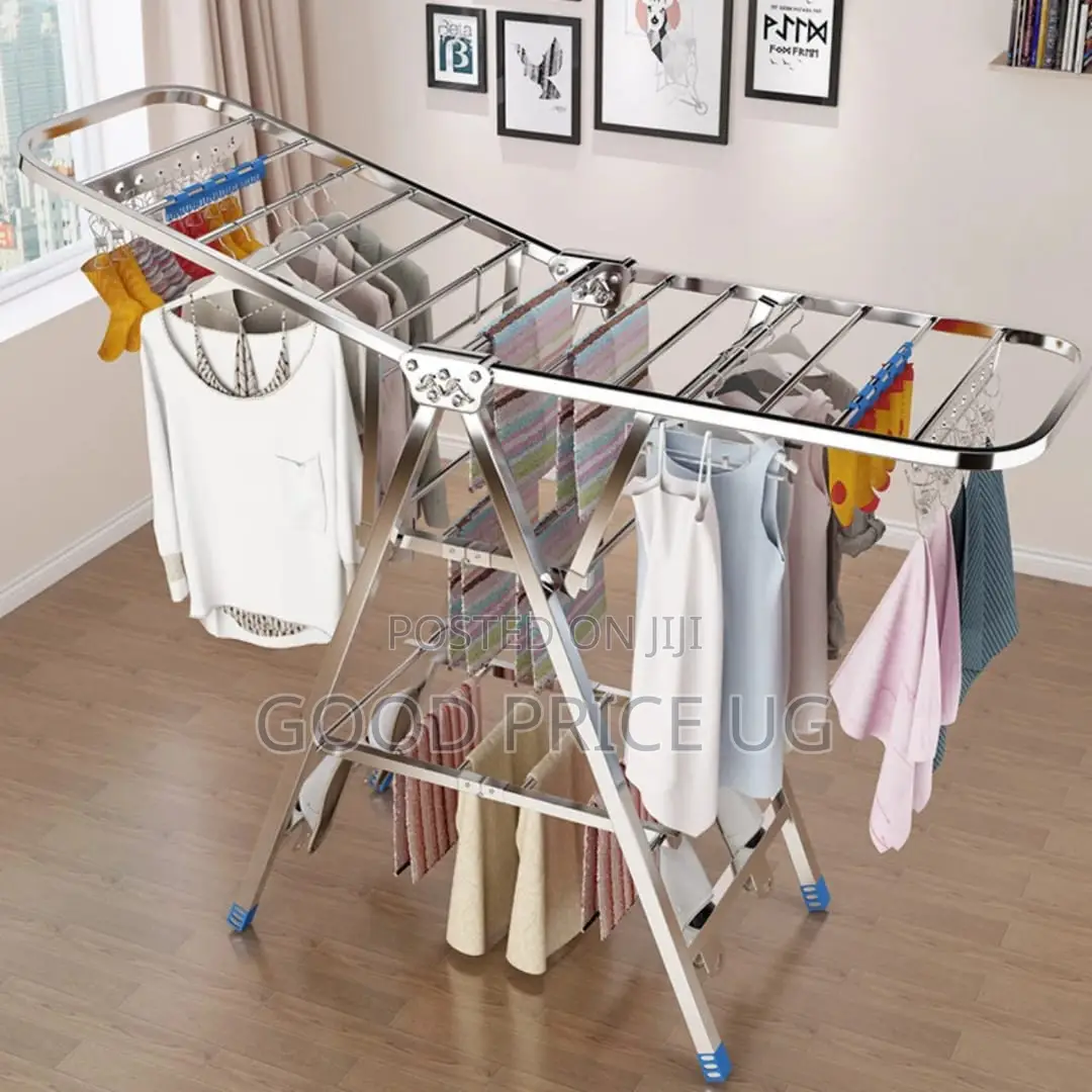 Heavy-Duty, 3-Tier Foldable Stainless Steel Clothes Drying Rack