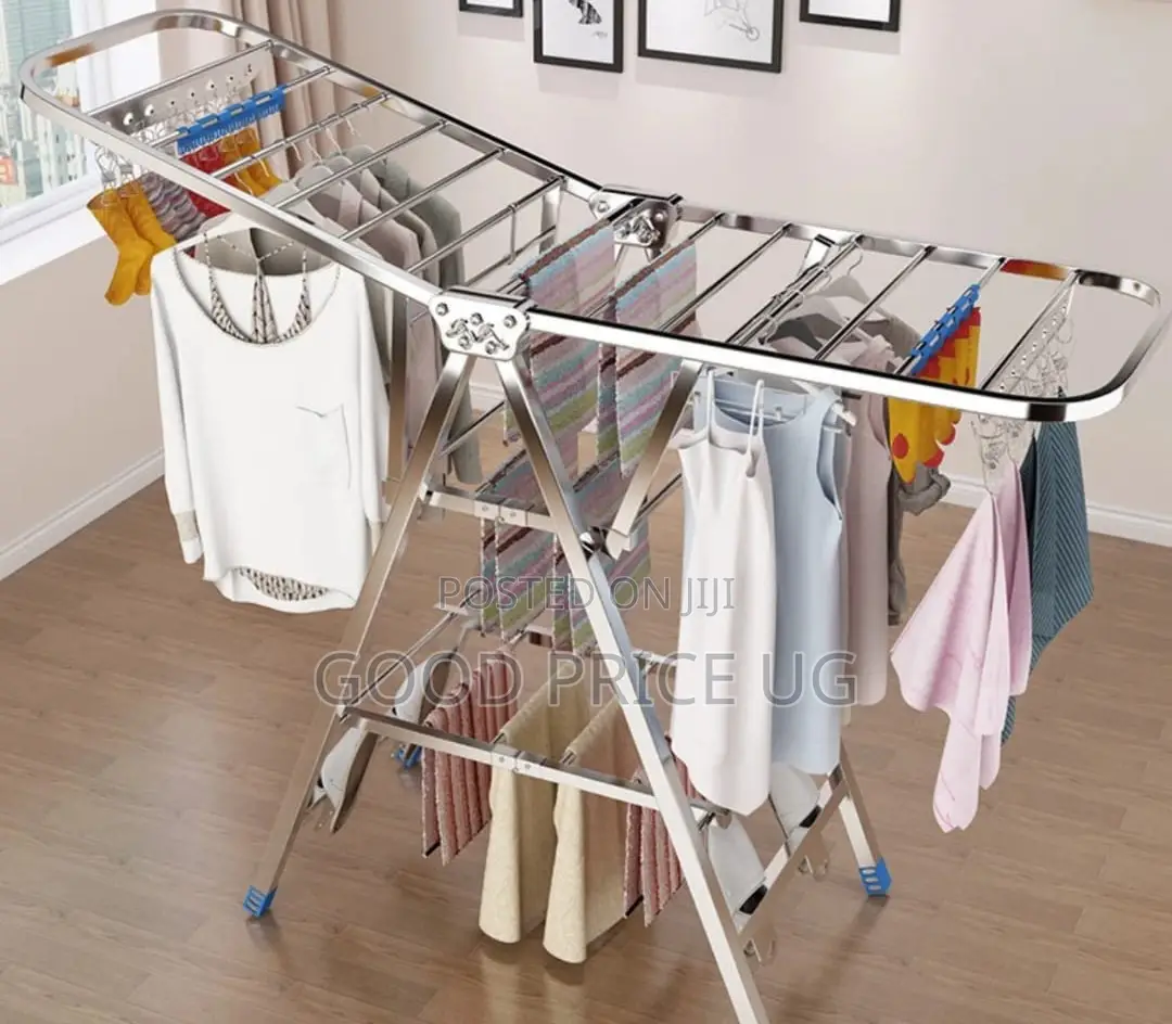 Heavy-Duty, 3-Tier Foldable Stainless Steel Clothes Drying Rack