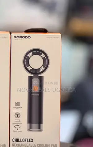 Porodo Lifestyle Chillo Flex Rechargeable Portable Handheld Turbo Fan